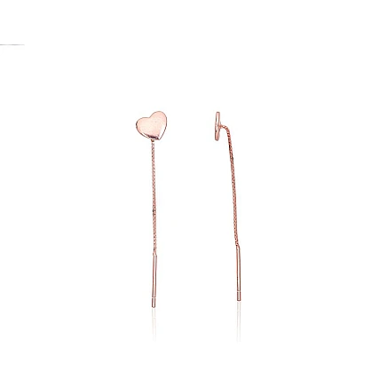 Klipsid ja muud kõrvarõngad,  - Hõbedast kõrvarõngad, 0.6 g, Hõbe 925 proov, punane kuld (kate)