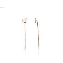 Hõbedast kõrvarõngad, 0.7 g, Hõbe 925 proov, punane kuld (kate)