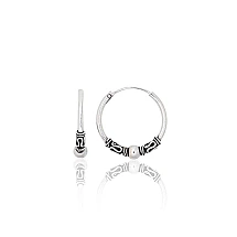 Hõbekõrvarõngad-ringikesed, 1.9 g, Hõbe 925 proov, oksüüd (kate)