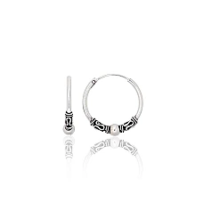 Hõbekõrvarõngad-ringikesed, 1.9 g, Hõbe 925 proov, oksüüd (kate)