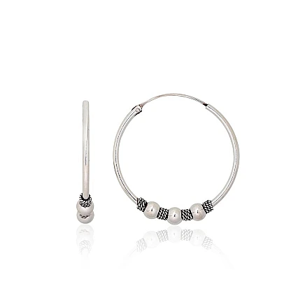 Kõrvarõngas-ringikesed,  - Hõbekõrvarõngad-ringikesed, 2.8 g, Hõbe 925 proov, oksüüd (kate)
