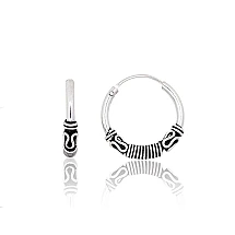 Hõbekõrvarõngad-ringikesed, 1.7 g, Hõbe 925 proov, oksüüd (kate)
