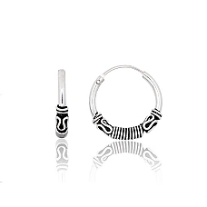 Hõbekõrvarõngad-ringikesed, 1.9 g, Hõbe 925 proov, oksüüd (kate)