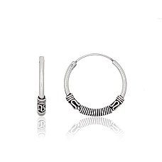 Hõbekõrvarõngad-ringikesed, 2.2 g, Hõbe 925 proov, oksüüd (kate)