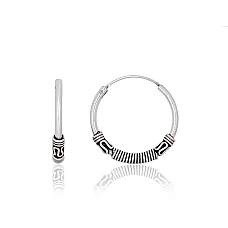 Hõbekõrvarõngad-ringikesed, 2.3 g, Hõbe 925 proov, oksüüd (kate)