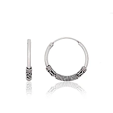 Hõbekõrvarõngad-ringikesed, 2.4 g, Hõbe 925 proov, oksüüd (kate)