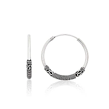 Hõbekõrvarõngad-ringikesed, 2.8 g, Hõbe 925 proov, oksüüd (kate)