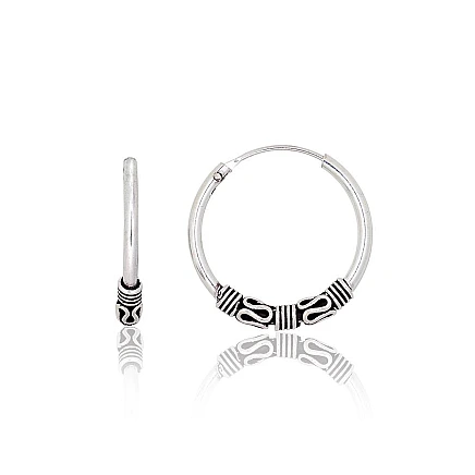 Kõrvarõngas-ringikesed,  - Hõbekõrvarõngad-ringikesed, 2 g, Hõbe 925 proov, oksüüd (kate)