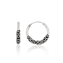 Hõbekõrvarõngad-ringikesed, 1.7 g, Hõbe 925 proov, oksüüd (kate)