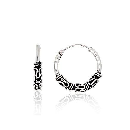 Kõrvarõngas-ringikesed,  - Hõbekõrvarõngad-ringikesed, 1.7 g, Hõbe 925 proov, oksüüd (kate)