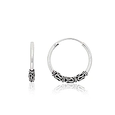 Hõbekõrvarõngad-ringikesed, 2.1 g, Hõbe 925 proov, oksüüd (kate)