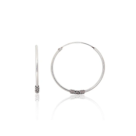 Kõrvarõngas-ringikesed,  - Hõbekõrvarõngad-ringikesed, 2.7 g, Hõbe 925 proov, oksüüd (kate)