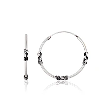 Hõbekõrvarõngad-ringikesed, 2.9 g, Hõbe 925 proov, oksüüd (kate)