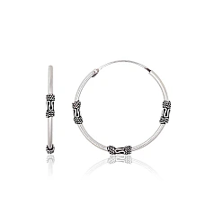 Hõbekõrvarõngad-ringikesed, 2.9 g, Hõbe 925 proov, oksüüd (kate)