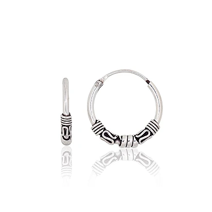Kõrvarõngas-ringikesed,  - Hõbekõrvarõngad-ringikesed, 1.8 g, Hõbe 925 proov, oksüüd (kate)