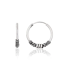 Hõbekõrvarõngad-ringikesed, 2.3 g, Hõbe 925 proov, oksüüd (kate)