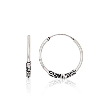 Hõbekõrvarõngad-ringikesed, 2.4 g, Hõbe 925 proov, oksüüd (kate)