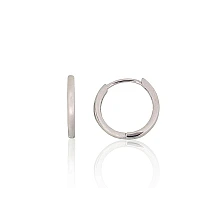 Ümmarguse kinnisega hõbekõrvarõngad, 1.6 g, Hõbe 925 proov, roodium (kate)