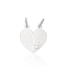 Сердечко, Серебряный кулон, Серебро 925 проба