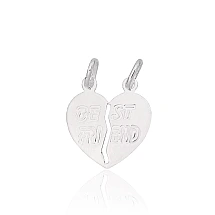 Сердечко, Серебряный кулон, Серебро 925 проба