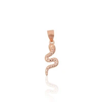 Серебряный кулон, 0.7 g, Серебро 925 проба, красное золото (покрытие)