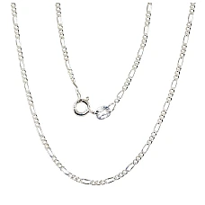 Hõbekett Figaro 1,8 mm , kantide teemanttöötlus, 45, 2.8 g, Hõbe 925 proov