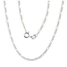 Hõbekett Figaro 1,8 mm , kantide teemanttöötlus, 50, 3.2 g, Hõbe 925 proov