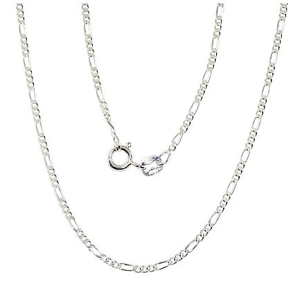 Ketid,  - Hõbekett Figaro 1,8 mm , kantide teemanttöötlus, 50, 3.2 g, Hõbe 925 proov