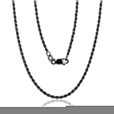Hõbekett Rope 2 mm, Hõbe 925 proov, roodium (kate)