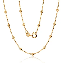 Hõbekett Bead 1-3 mm, 50, 4.6 g, Hõbe 925 proov, kollane kuld (kate)