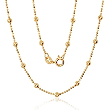 Hõbekett Bead 1-3 mm, 50, 4.7 g, Hõbe 925 proov, kollane kuld (kate)