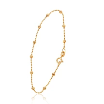 Hõbekett Bead 1-3 mm, 17, 1.6 g, Hõbe 925 proov, kollane kuld (kate)