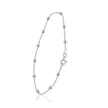 Hõbekett Bead 1-3 mm, 17, 1.7 g, Hõbe 925 proov, roodium (kate)