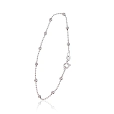 Hõbekett Bead 1-3 mm, 17, 1.7 g, Hõbe 925 proov, roodium (kate)