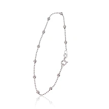 Hõbekett Bead 1-3 mm, 18, 1.8 g, Hõbe 925 proov, roodium (kate)