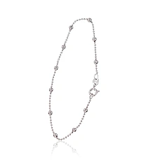 Hõbekett Bead 1-3 mm, 18, 1.8 g, Hõbe 925 proov, roodium (kate)