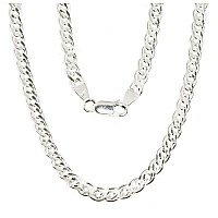 Серебряная цепочка Мона-лиза 4,9 мм , алмазная обработка граней, 50, 16.1 g, Серебро 925 проба