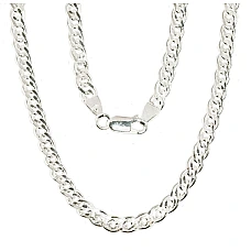 Hõbekett Crandmother 4,9 mm , kantide teemanttöötlus, 50, 16.2 g, Hõbe 925 proov