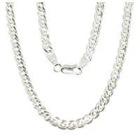 Серебряная цепочка Мона-лиза 4,9 мм , алмазная обработка граней, 55, 17.6 g, Серебро 925 проба