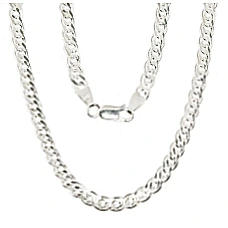 Hõbekett Crandmother 4,9 mm , kantide teemanttöötlus, 60, 18.4 g, Hõbe 925 proov