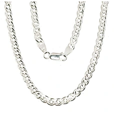 Hõbekett Crandmother 4,9 mm , kantide teemanttöötlus, 60, 18.6 g, Hõbe 925 proov