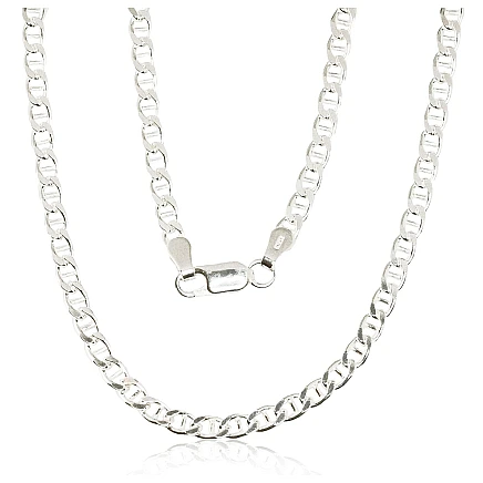 Meestele,  - Hõbekett Marina 3 mm , kantide teemanttöötlus, 65, 10.8 g, Hõbe 925 proov