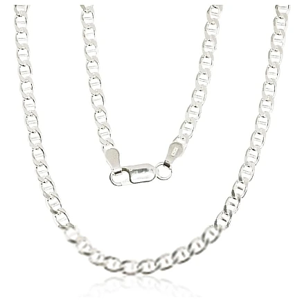 Meestele,  - Hõbekett Marina 3 mm , kantide teemanttöötlus, 65, 16.2 g, Hõbe 925 proov