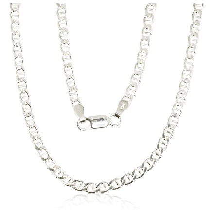 Meestele,  - Hõbekett Marina 3 mm , kantide teemanttöötlus, 70, 17.3 g, Hõbe 925 proov