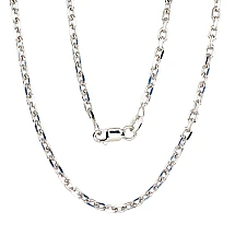 Hõbekett Anchor 3 mm , kantide teemanttöötlus, 50, 9.8 g, Hõbe 925 proov, roodium (kate)