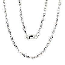 Hõbekett Anchor 3 mm , kantide teemanttöötlus, 55, 10.8 g, Hõbe 925 proov, roodium (kate)