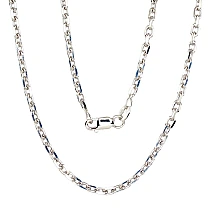Hõbekett Anchor 3 mm , kantide teemanttöötlus, 55, 11.2 g, Hõbe 925 proov, roodium (kate)