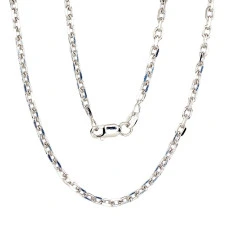Hõbekett Anchor 3 mm , kantide teemanttöötlus, 55, 11.2 g, Hõbe 925 proov, roodium (kate)