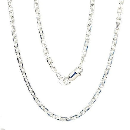 Meestele,  - Hõbekett Anchor 3 mm , kantide teemanttöötlus, 50, 9.8 g, Hõbe 925 proov