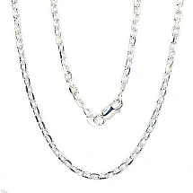 Hõbekett Anchor 3 mm , kantide teemanttöötlus, 55, 10.8 g, Hõbe 925 proov